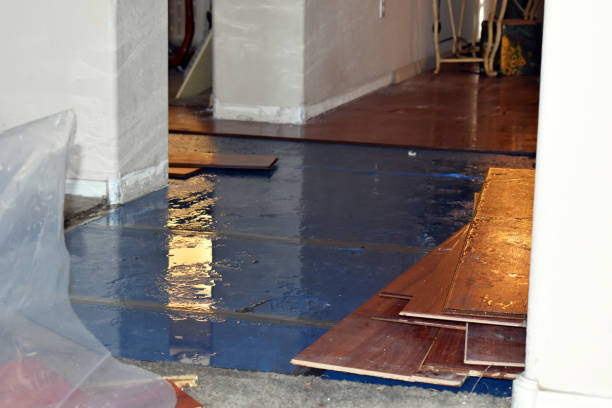 Professional Flood Damage Restoration technician working in Onalaska, WI